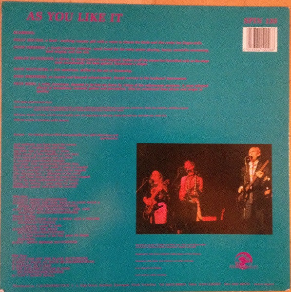 The Ashley Hutchings All Stars : As You Like It (LP, Album)