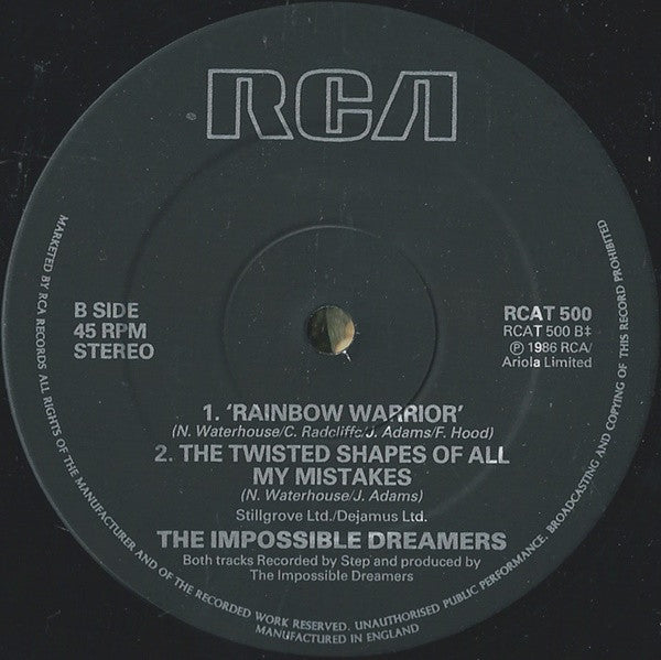 The Impossible Dreamers : Say Goodbye To No One (Extended Mix) (12")