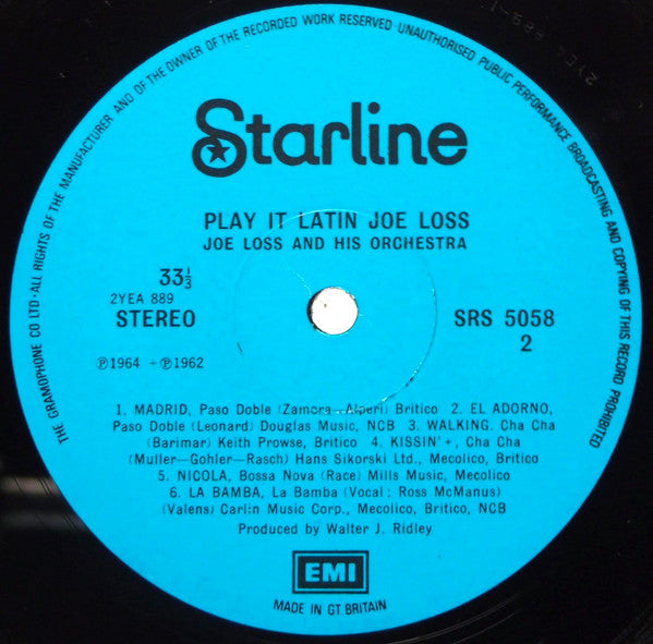 Joe Loss & His Orchestra : Play It Latin (LP, RE)