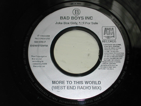 Bad Boys Inc. : Take Me Away (I'll Follow You) (7", Jukebox)