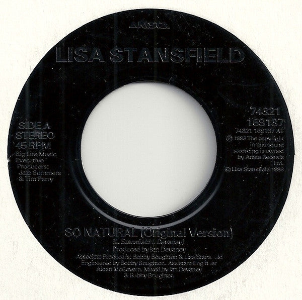 Lisa Stansfield : So Natural (7", Single, Jukebox)