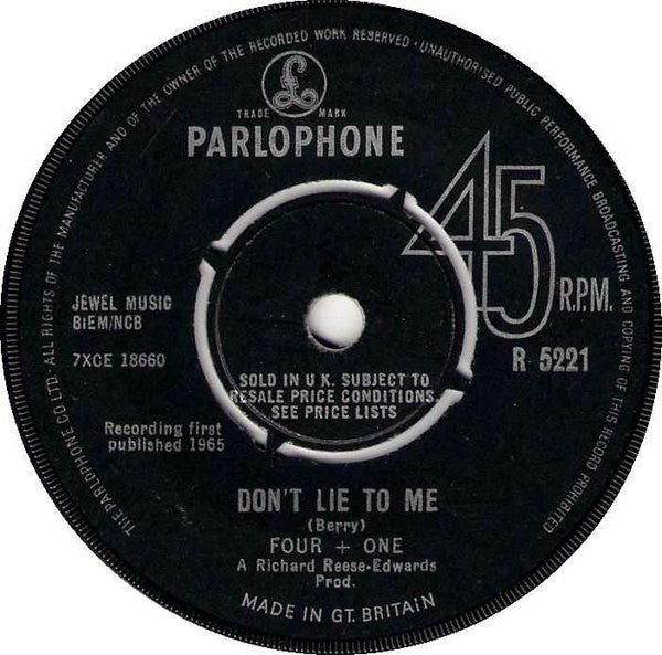 Four + One : Time Is On My Side (7", Single)
