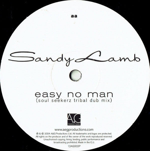 Sandy Lamb : Easy No Man (12")