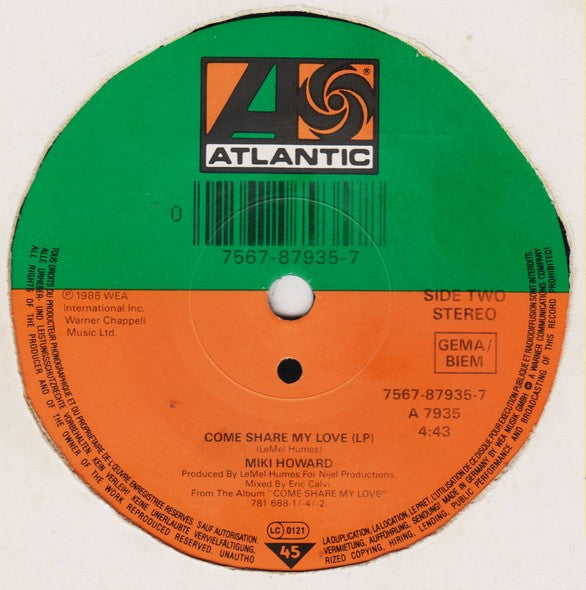 Miki Howard : Until You Come Back To Me (That's What I'm Gonna Do) (7", Single)