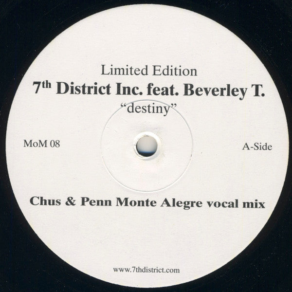 7th District Inc. : Destiny (Remixes) (12", Ltd, Promo)