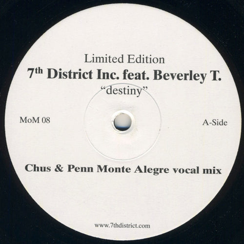 7th District Inc. : Destiny (Remixes) (12", Ltd, Promo)