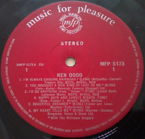 Ken Dodd : I'm Always Chasing Rainbows (LP, Comp)