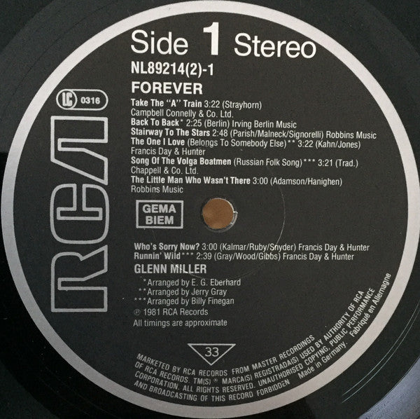 Glenn Miller : Forever (2xLP, Comp)