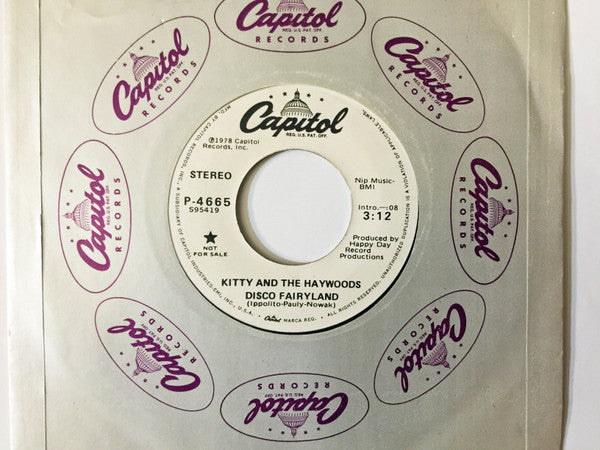 Kitty And The Haywoods : Disco Fairyland (7", Single, Mono, Promo)