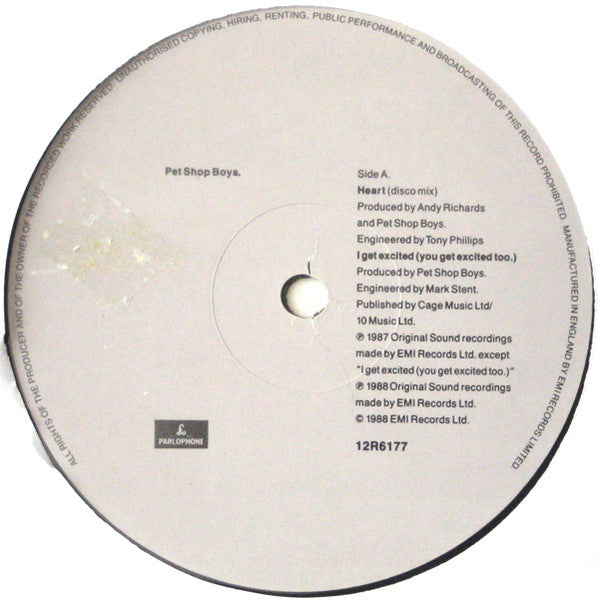 Pet Shop Boys : Heart (12", Nei)