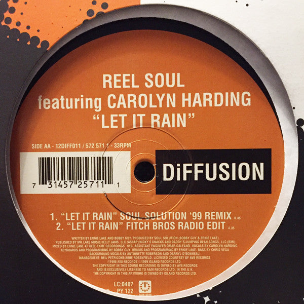 Reel Soul Featuring Carolyn Harding : Let It Rain (12")