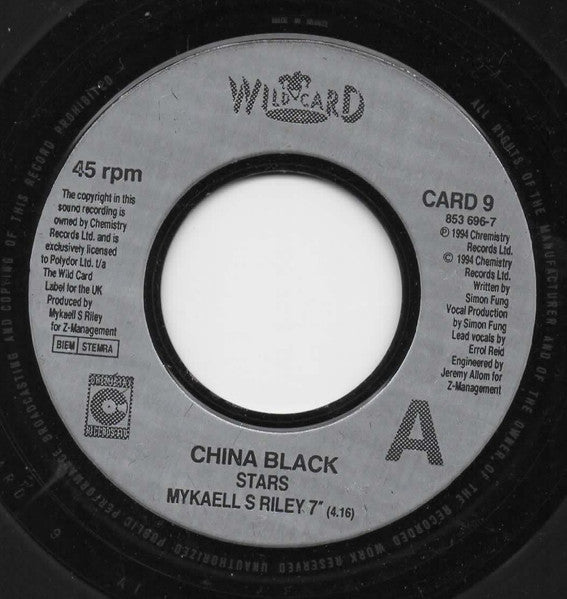 China Black : Stars (7", Single, Sil)