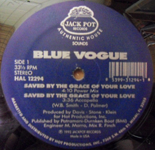Blue Vogue : Saved By The Grace Of Your Love (12")