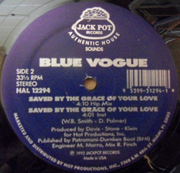 Blue Vogue : Saved By The Grace Of Your Love (12")
