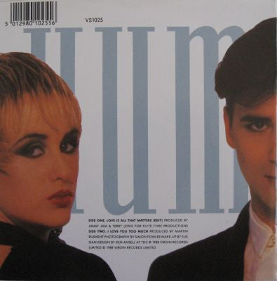 The Human League : Love Is All That Matters (7", Single)
