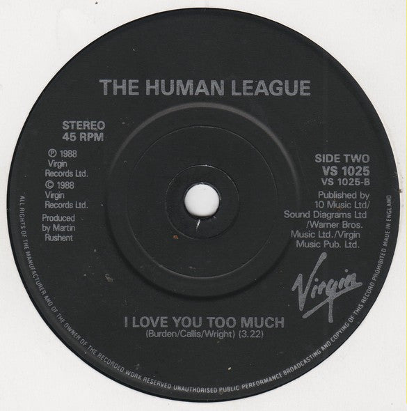 The Human League : Love Is All That Matters (7", Single)