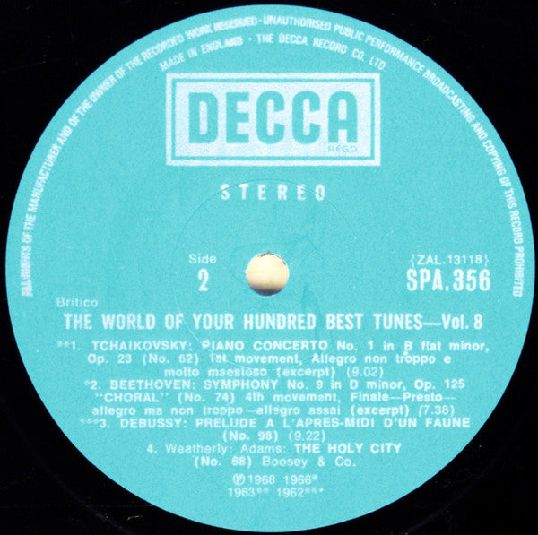 Various : The World Of Your Hundred Best Tunes Vol. 8 (LP, Comp, Sil)