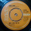 Perry Como : And I Love You So (7", Single, 4-p)