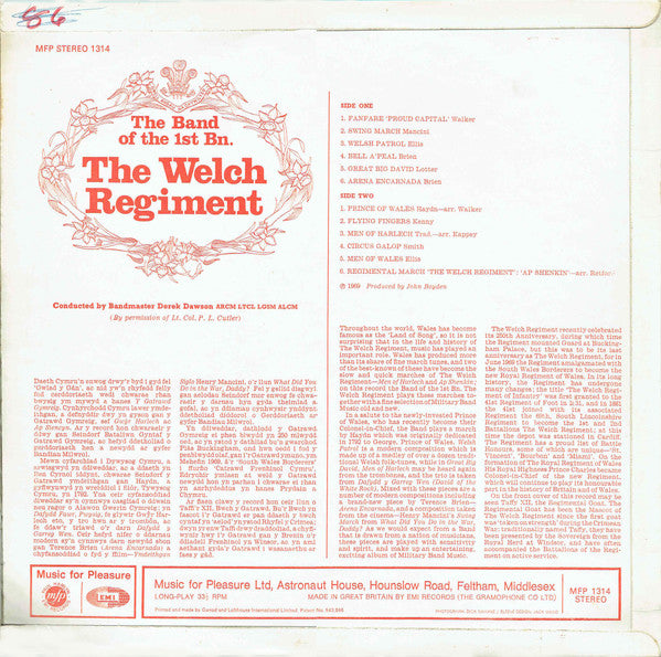 The Band Of The 1st Bn. The Welch Regiment : The Band Of The 1st Bn. The Welch Regiment (LP)