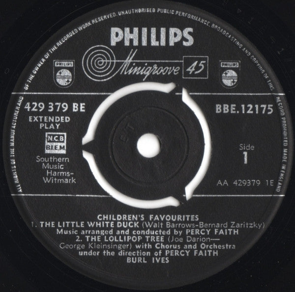 Burl Ives : Children's Favourites (7", EP)