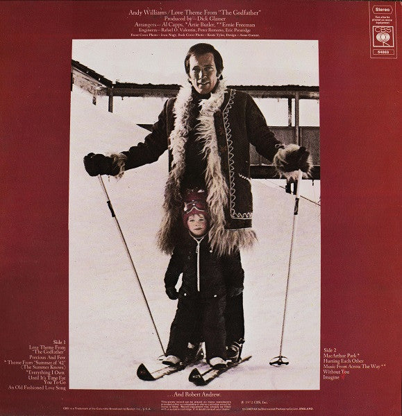 Andy Williams : Love Theme From "The Godfather"  (LP, Album)