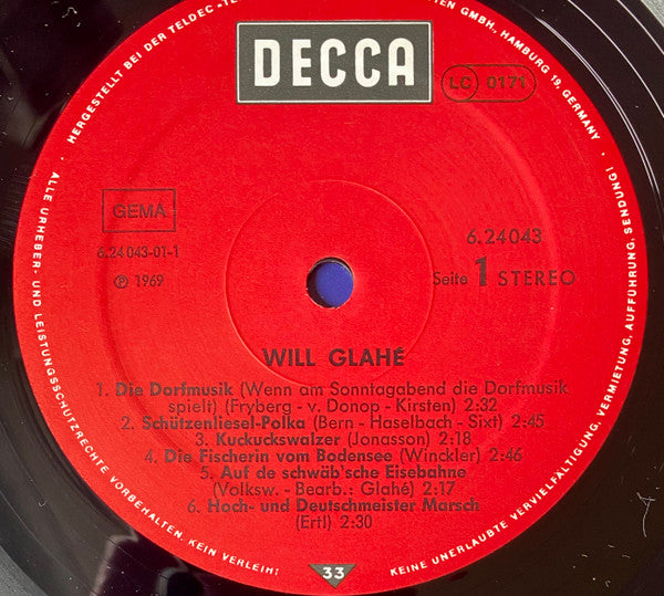 Will Glahé : Will Glahé (LP, Comp)