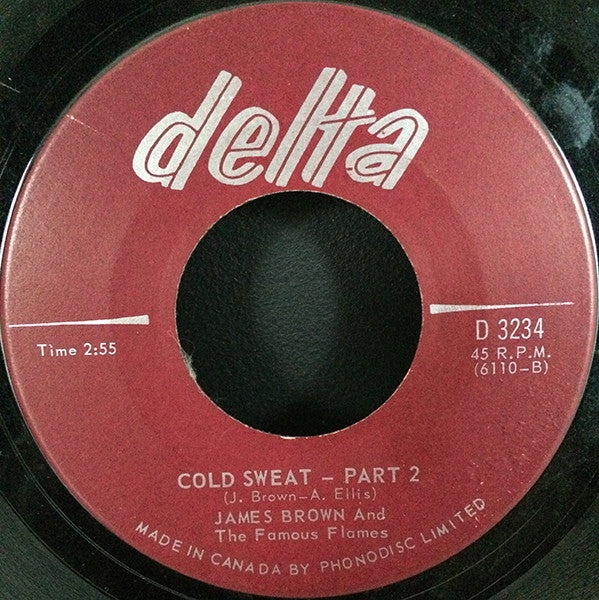 James Brown & The Famous Flames : Cold Sweat Part 1 / Cold Sweat Part 2 (7", Single)