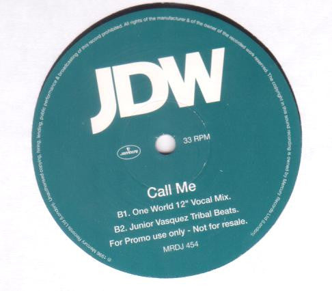 Jodie Wilson : Call Me (12", Promo)