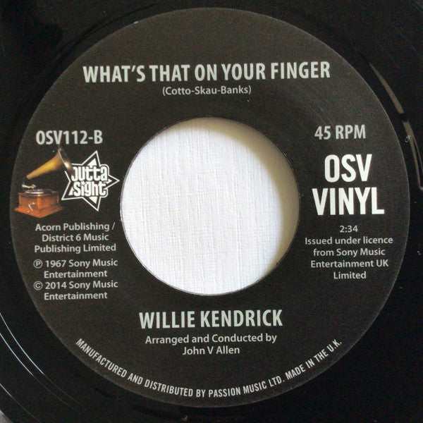 Willie Kendrick : Change Your Ways (7", Single, RE)