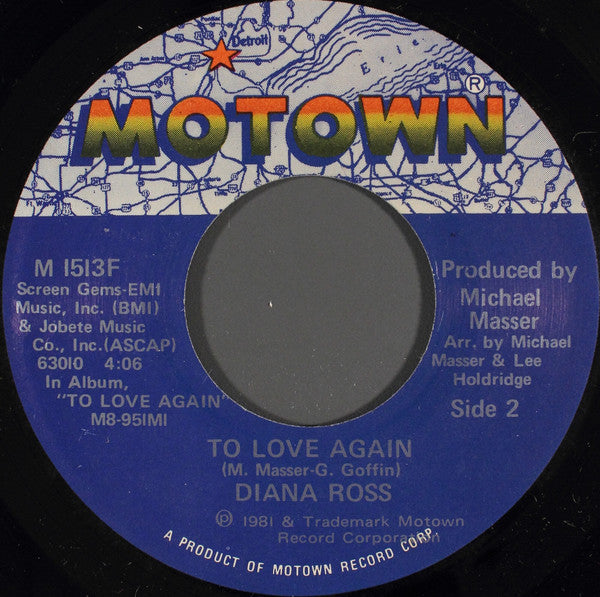 Diana Ross : Cryin' My Heart Out For You / To Love Again (7")