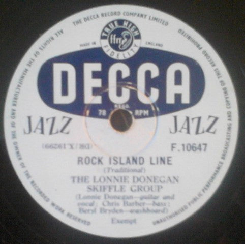Lonnie Donegan's Skiffle Group : Rock Island Line / John Henry (Shellac, 10")