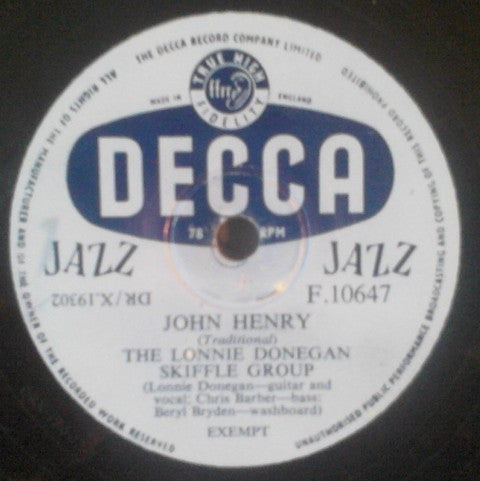 Lonnie Donegan's Skiffle Group : Rock Island Line / John Henry (Shellac, 10")