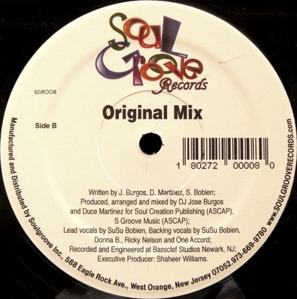 Soul Creation Featuring SuSu Bobien* : It's All Right (12")