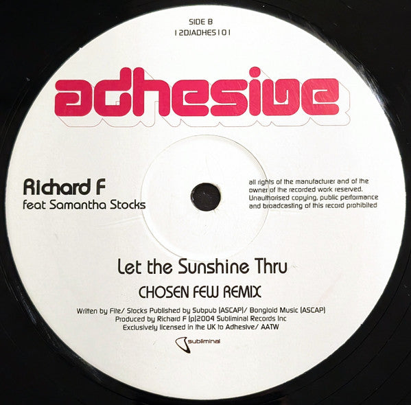 Richard F* Feat Samantha Stocks : Let The Sunshine Thru (12")