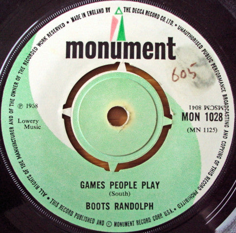 Boots Randolph : Games People Play (7")