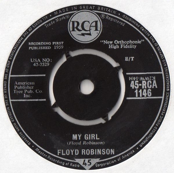 Floyd Robinson : Makin' Love (7", Tri)
