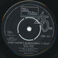 Diana Ross : Sorry Doesn't Always Make It Right (7", Single)