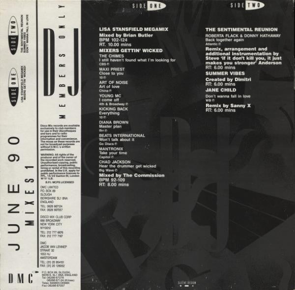Various : June 90 - Mixes 1 (12", P/Mixed)