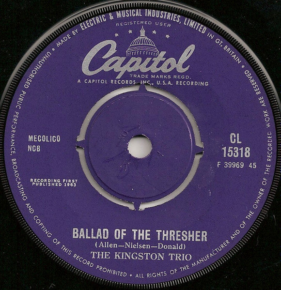 Kingston Trio : Desert Pete (7", Single)