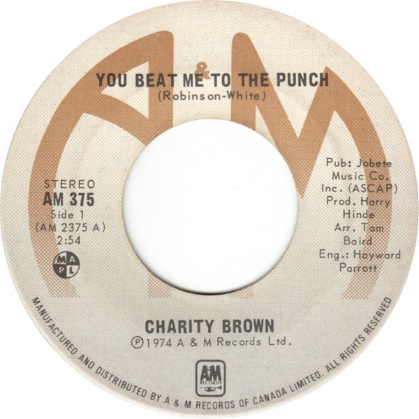 Charity Brown : You Beat Me To The Punch (7")