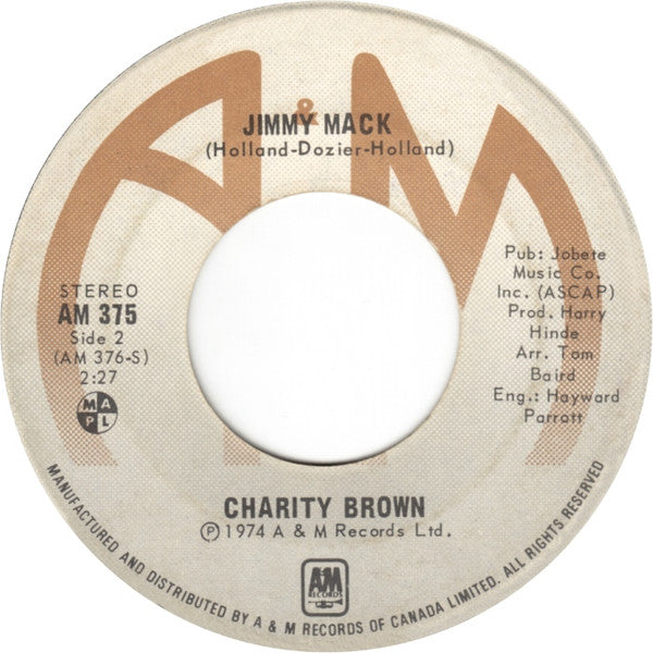 Charity Brown : You Beat Me To The Punch (7")