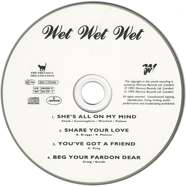 Wet Wet Wet : She's All On My Mind (CD, Single, Ltd, CD2)