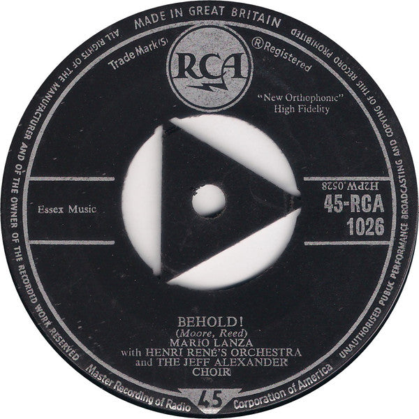 Mario Lanza : A Night To Remember (7")