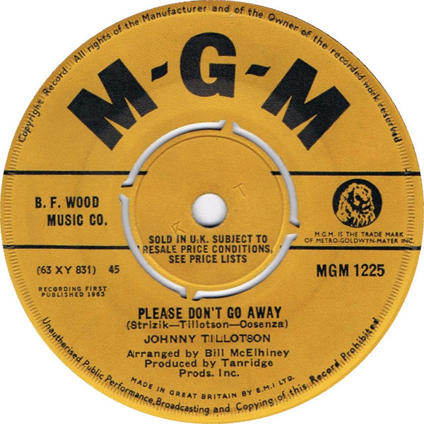 Johnny Tillotson : Worried Guy (7", Single)