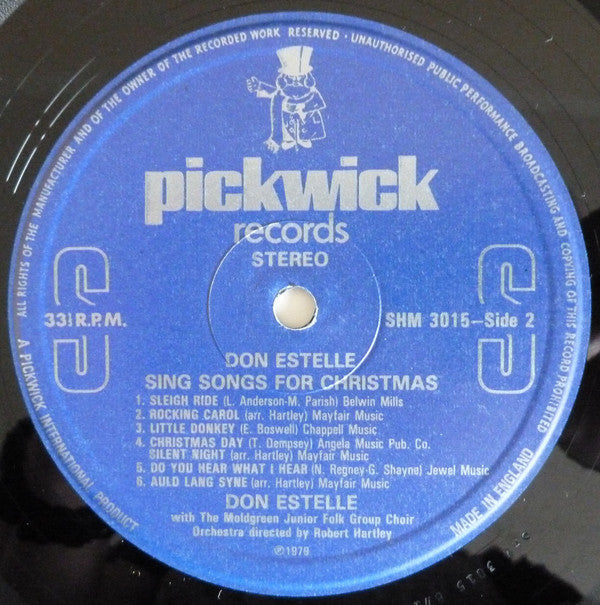 Don Estelle : Don Estelle Sings Songs For Christmas (LP)