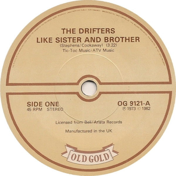 The Drifters : Like Sister And Brother (7", Single)