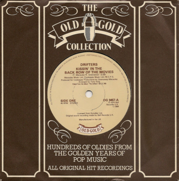 The Drifters : Kissin' In The Back Row Of The Movies / You're More Than A Number In My Little Red Book (7", Single)