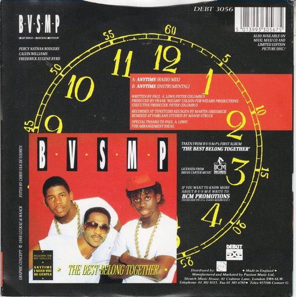 B.V.S.M.P. : Anytime (7")