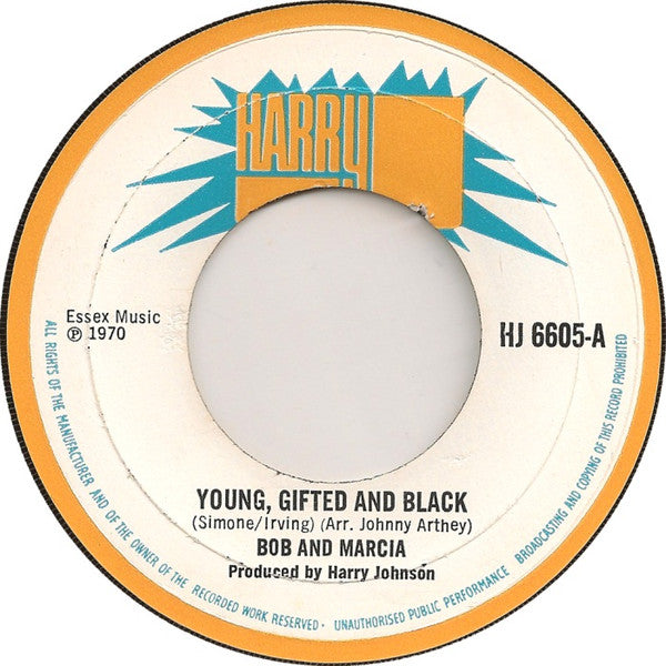 Bob & Marcia / The Jay Boys : Young, Gifted And Black (7", Single, Lar)