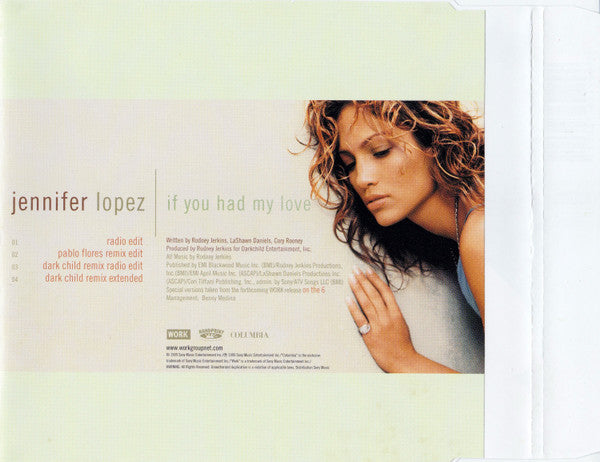 Jennifer Lopez : If You Had My Love (CD, Maxi)